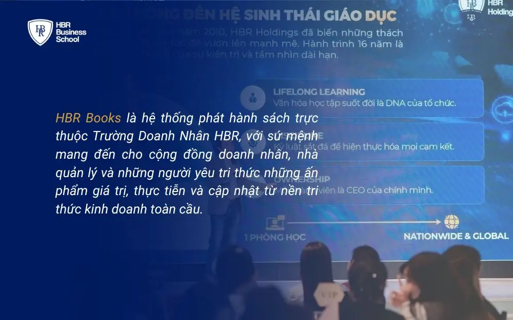 HBR Books l&agrave; hệ thống ph&aacute;t h&agrave;nh s&aacute;ch trực thuộc Trường Doanh Nh&acirc;n HBR