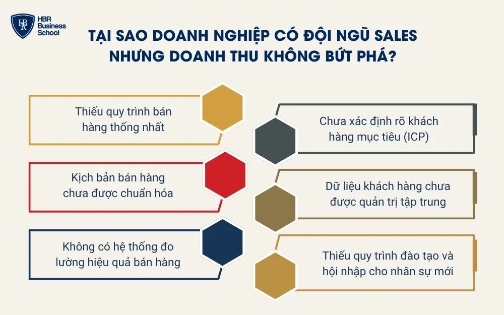 Tại sao doanh nghiệp c&oacute; đội ngũ Sales nhưng doanh thu kh&ocirc;ng bứt ph&aacute;?