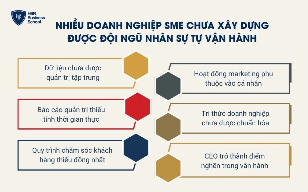Nhiều doanh nghiệp SME chưa x&acirc;y dựng được đội ngũ nh&acirc;n sự tự vận h&agrave;nh
