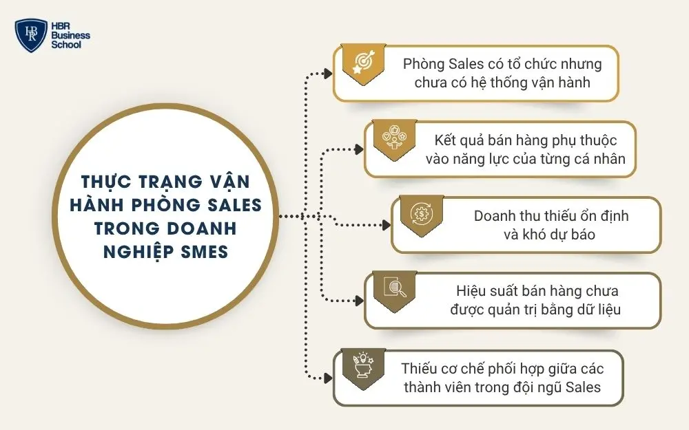 Thực trạng vận h&agrave;nh ph&ograve;ng Sales trong doanh nghiệp SME
